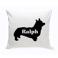 JDS Personalized Gifts Personalized Corgie Silhouette Throw Pillow JMSI2441